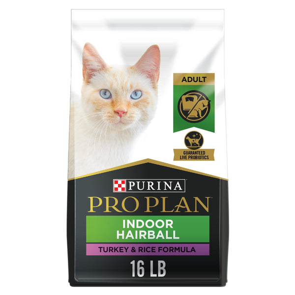 Purina Pro Plan Indoor Hairball Turkey & Rice Adult Dry Cat Food