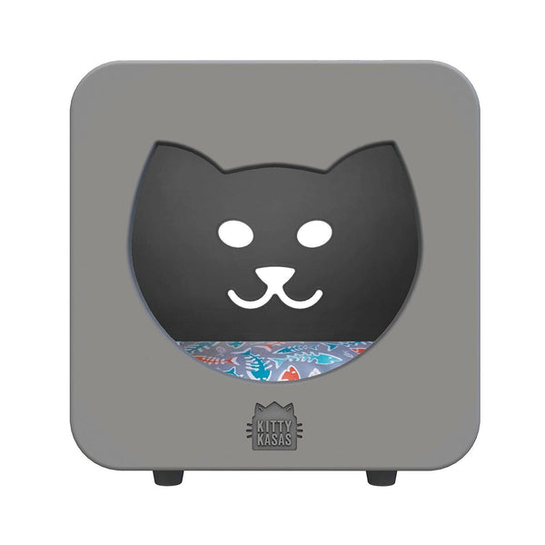 Kitty Kasas Bedroom Cube Standard Snap-On Cat House, Light Gray