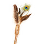 Define Planet Peacock Feather on Silver Vine Wand Jouet pour chat