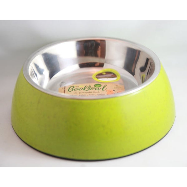 Define Planet Bol en Bambou Rond avec Insert en Acier Inoxydable, Vert