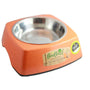 Define Planet Bol en Bambou Carré avec Insert en Acier Inoxydable, Orange