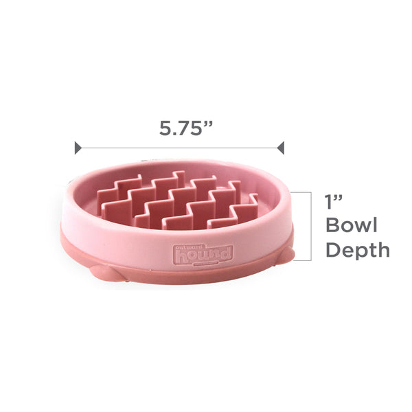 Outward Hound Fun Feeder Slo Bowl Dog Slow Feeder, Pink