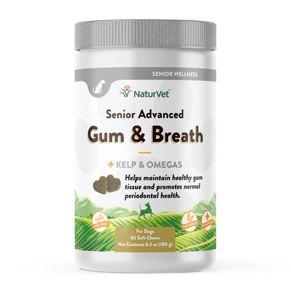 NaturVet Senior Advanced Gum & Breath Soft Chews Dog Supplement