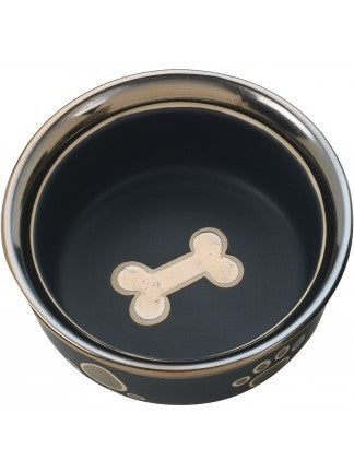 Ethical Pet Spot Ritz Copper Rim Dog Dish, Black