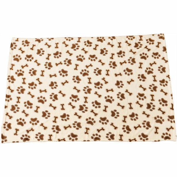 Ethical Pet Spot Couverture pour chien Snuggler Bones/Paws Print, Crème