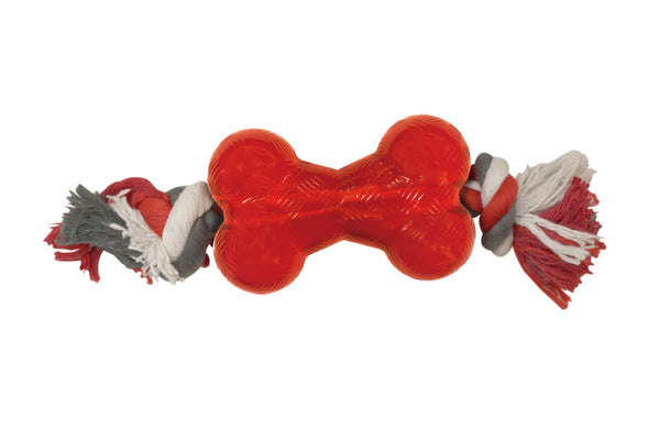 Ethical Pet Spot Play Strong Bone with Rope Dog Toy