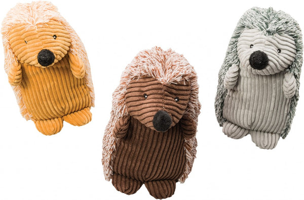 Ethical Pet Spot Corduroy Hedgehogs Dog Toy, Color Varies, 8-in