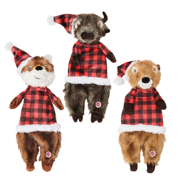 Ethical Pet Spot Holiday Furzz/Plaid Dog Toy, Character Varies