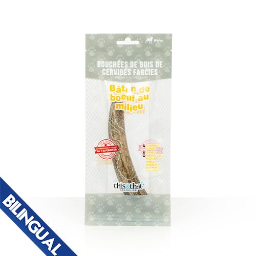 This & That Pizzle in the Middle Stuffed Antler Chew Dog Treats