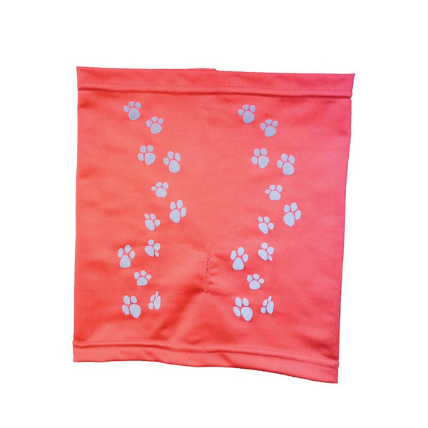 Ethical Pet Red Paw Print Reflective Snoody for Dogs