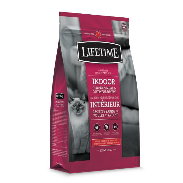 Lifetime Indoor Chiken Meal & Oatmeal Recipe Dry Cat Food