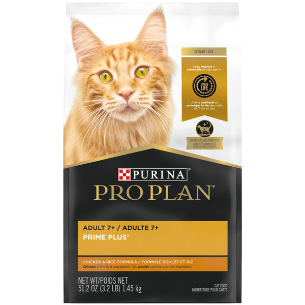 Purina Pro Plan Prime Plus Adulte 7+ Formule Poulet & Riz Croquettes pour chat