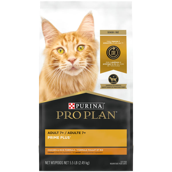 Purina Pro Plan Prime Plus Adulte 7+ Formule Poulet & Riz Croquettes pour chat