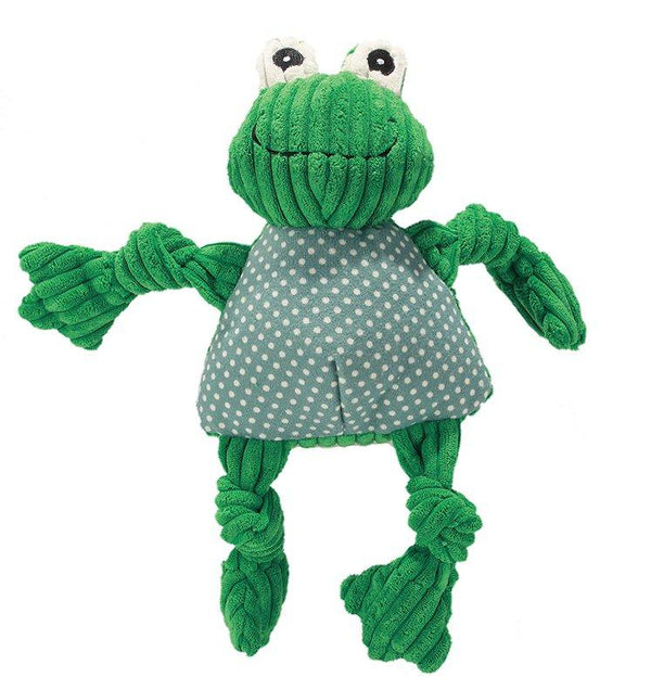 HuggleHounds Knottie Frog Dog Toy