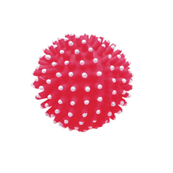 Rascals Vinyl Spiny Ball Dog Toy, Pink, 3-in