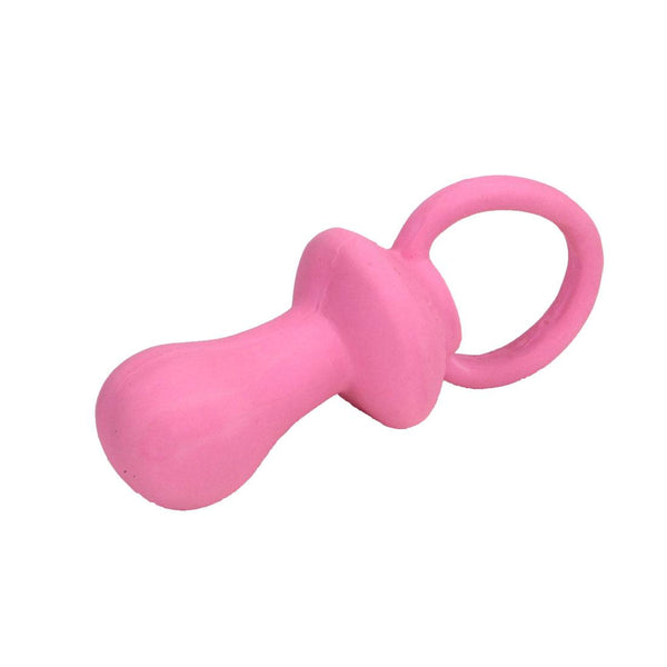 Rascals Latex Pacifier Dog Toy, Pink, 4.5-in