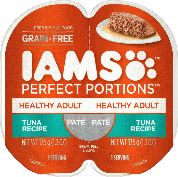 Iams Perfect Portions Pâté sans céréales pour Chat Adulte Santé au Thon
