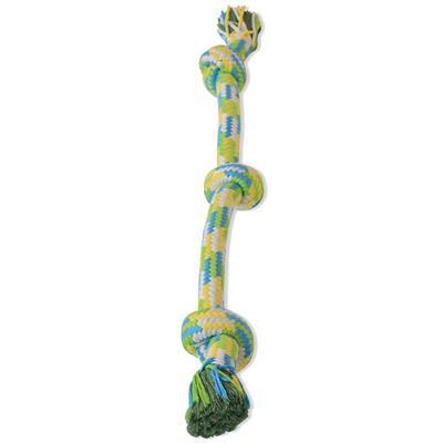 Mammoth Braidys 3 Knot Rope Bone Dog Toy, Color Varies