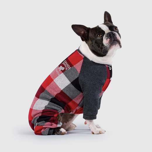 Canada Pooch Frosty Fleece Dog Sweatsuit, Plaid
