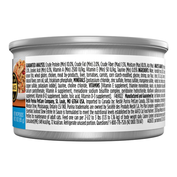 Purina Pro Plan Complete Essentials Seafood Stew Entree in Sauce Wet Cat Food Can