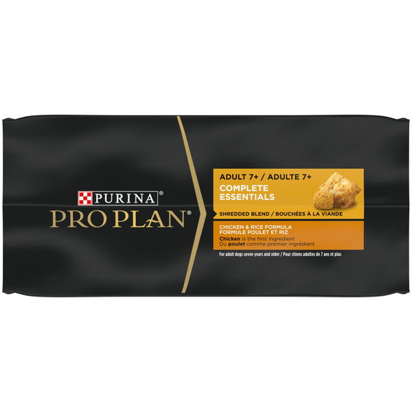 Purina Pro Plan Complete Essentials Shredded Blend Chicken & Rice Adult 7+ Dry Dog Food