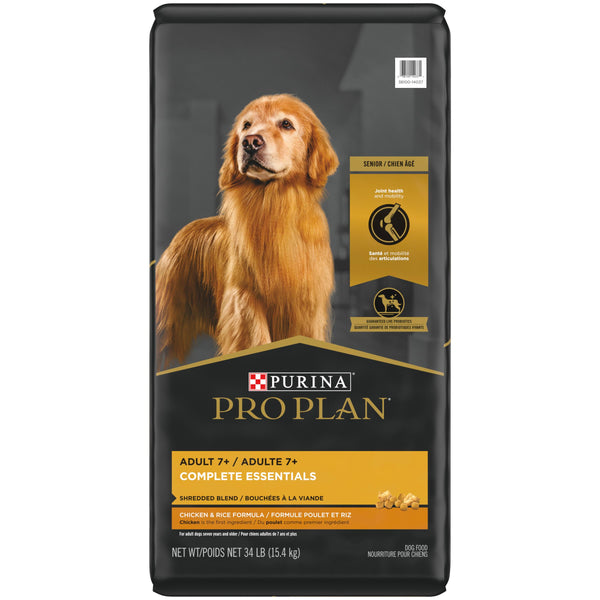 Purina Pro Plan Complete Essentials Shredded Blend Chicken & Rice Adult 7+ Dry Dog Food
