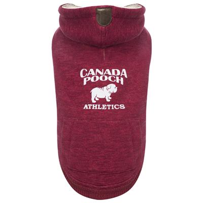 Canada Pooch Cozy Caribou Dog Hoodie, Maroon