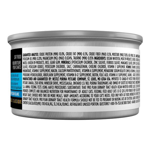 Purina Pro Plan Urinary Tract Health Ocean Whitefish Entree Wet Cat Food Can