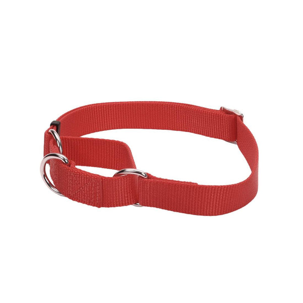 No! Slip Martingale Adjustable Dog Collar, Red