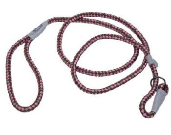 K9 Explorer Reflective Braided Rope Slip Dog Leash, Rosebud
