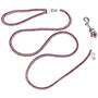 K9 Explorer Reflective Braided Rope Snap Dog Leash, Rosebud