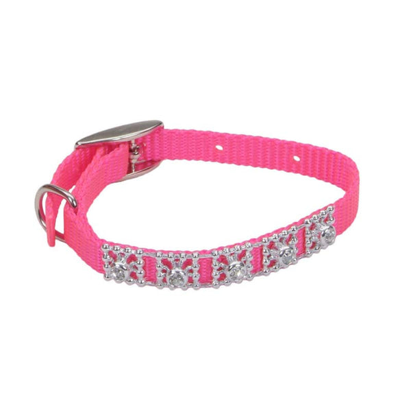 Li'l Pals Nylon Jewel Collar, Neon Pink