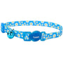 Safe Cat Fashion Collier pour chat réglable à attache rapide, Daisy Blue, 3/8 po x 8-12 po