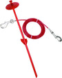 Titan Piquet Dome et attache pour chien, Rouge