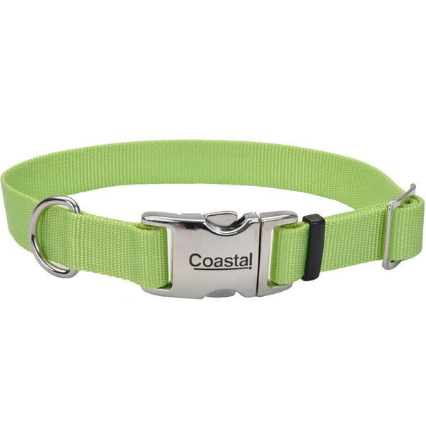 Coastal Collier réglable avec boucle métal pour chiens, Citron vert
