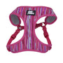 Ribbon Designer Harnais réglable pour chien Wrap, Rayure flamant rose