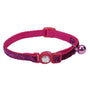 Safe Cat Collier de chat réglable à fermeture de sécurité avec boucle ornée et paillettes, Rose