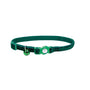 Safe Cat Collier de chat réglable à fermeture de sécurité avec boucle ornée et paillettes, Vert