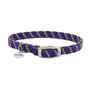 Collier de sécurité élastique réfléchissant Coastal ElastaCat pour chat avec breloque réfléchissante, violet