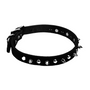 Circle T Collier clouté en cuir tanné à l'écorce de chêne, noir.