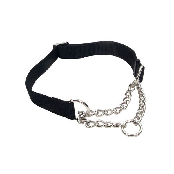 Coastal Nylon and Chain Check-Choke Martingale Collar