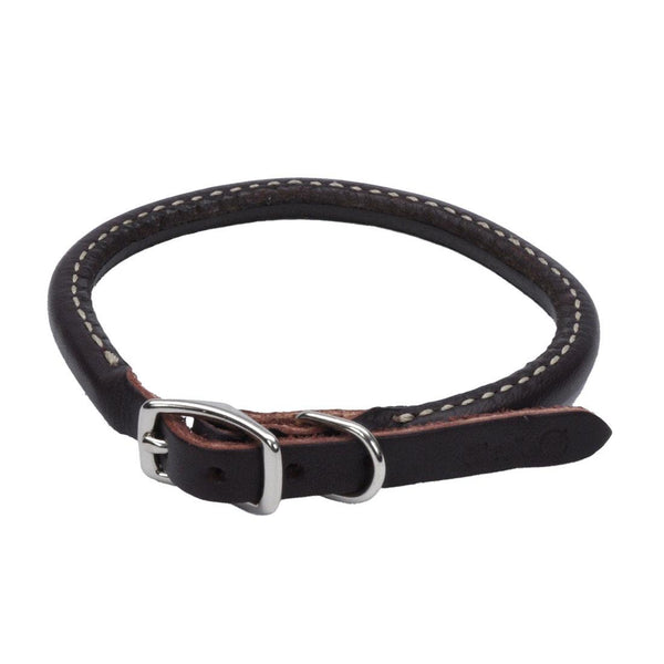 Circle T Latigo Leather Round Dog Collar