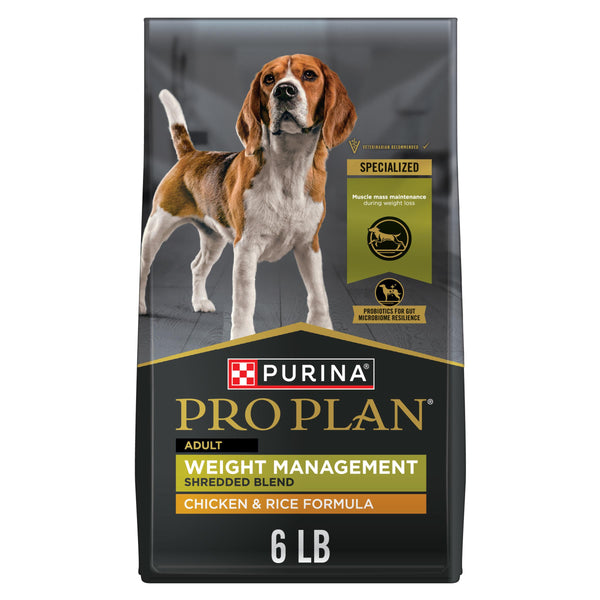 Purina Pro Plan Weight Management Shredded Blend Chicken & Rice Adult Dry Dog Food