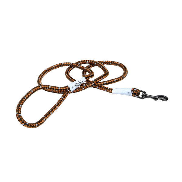 K9 Explorer Reflective Braided Rope Snap Dog Leash, Campfire Orange
