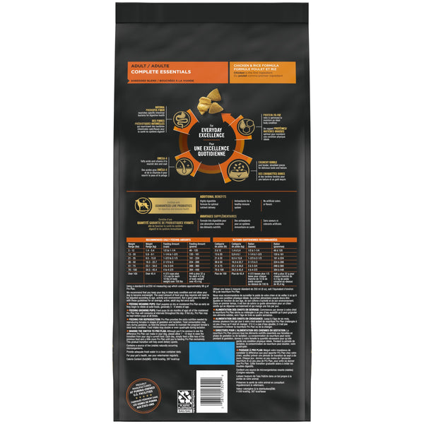 Purina Pro Plan Complete Essentials Shredded Blend Chicken & Rice Adult Dry Dog Food