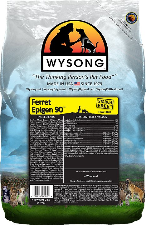 Wysong Epigen 90 Nourriture sèche sans amidon pour furet, 5 lb