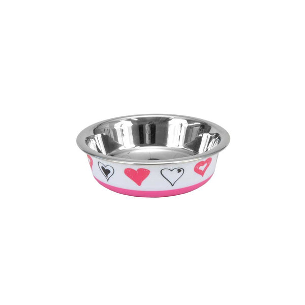 Maslow Gamme Design Bols pour chats, Blanc et Rose
