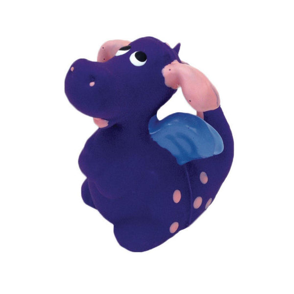 Rascals Latex Dragon Dog Toy, Purple, 3-in