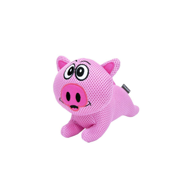 Rascals Mighty Mates Pedro Pig Mesh Dog Toy, 9-in