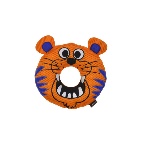 Rascals Rugged Ringer Mesh Tyler Tiger Dog Toy, 8-in